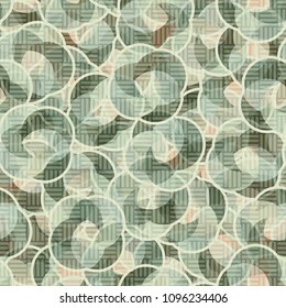 Seamless editable texture. Camouflage pattern. Disorderly scattered abstract elements.