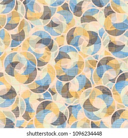 Seamless editable texture. Camouflage pattern. Disorderly scattered abstract elements.