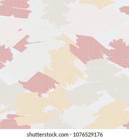 Seamless editable texture. Colored spots. Chaos of colors. Beach camouflage.