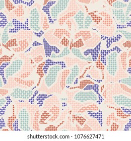 Seamless editable texture. Marble pattern under a fine mesh. Camouflage for peaceful rest.