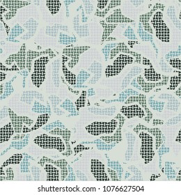 Seamless editable texture. Marble pattern under a fine mesh. Camouflage for peaceful rest.