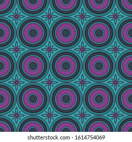 Seamless editable vector Mandala Pattern Design for textile and fabric print