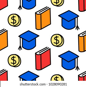 Seamless education loan background.