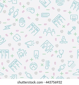 Seamless education and school icons background texture in vector format ready for tiling.