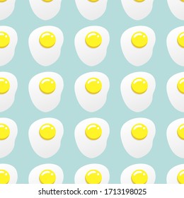 Seamless eggs background vector pattern wallaper for cooking, kitchen, cafe or restaurant