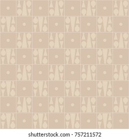 Seamless egyptian pattern vector. Design geometric beige on beige background