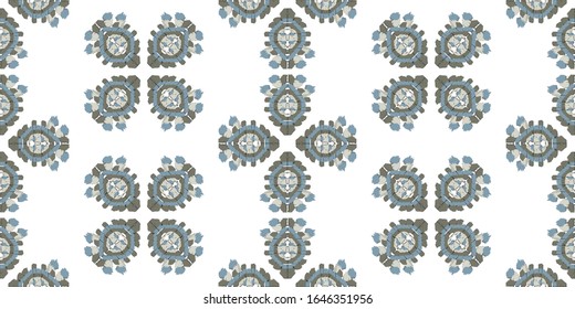 Seamless ehnic carpet African pattern. Aztec style. Geometric mosaic on the tile background