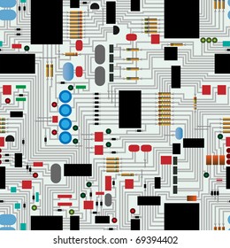 Seamless electronic circuit board repeating pattern