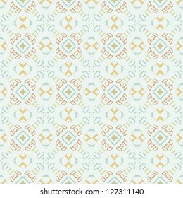 Seamless and elegant baroque pattern with pastel swirls on a light grey background