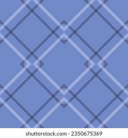Seamless elegant checkered striped pattern in shades of blue for fabric, textiles, clothing, tablecloth, wallpaper, plaid