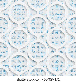 Seamless Elegant Damask Pattern. Abstract Three-dimensional Background. Modern Textile Wallpaper. White and Blue Art Design