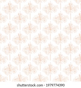 Patrón floral elegante e incomparable. Fondo decorativo de estilo minimalista. Textura de luz suave. Flores esbozadas. Tema botánico. 