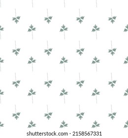 Seamless elegant herbal background. Vector texture in modern minimalist style. Decorative design with nature motifs. 