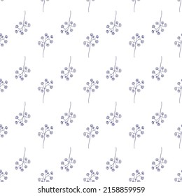 Seamless elegant herbal background. Vector texture in modern minimalist style. Decorative design with nature motifs. 