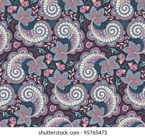 Seamless elegant lace pattern-model for design of gift packs, patterns fabric, wallpaper, web sites, etc.