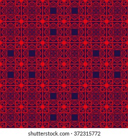 Seamless elegant Ornamental pattern. Ceramic tiles. Orient traditional ornament. Oriental and ethnic art theme. Decorative elements