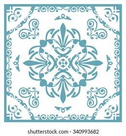 Seamless elegant Ornamental pattern.Ceramic tiles. Orient traditional ornament. Oriental and ethnic art theme.