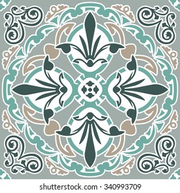 Seamless elegant Ornamental pattern.Ceramic tiles. Orient traditional ornament. Oriental and ethnic art theme.