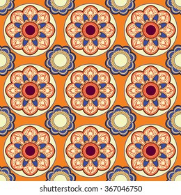 Seamless elegant Ornamental pattern.Ceramic tiles. Orient traditional ornament. Oriental and ethnic art theme.