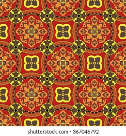 Seamless elegant Ornamental pattern.Ceramic tiles. Orient traditional ornament. Oriental and ethnic art theme.
