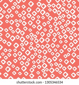 Seamless elegant pattern background. Coral color, endless hand drawing abstract shape doodle. Vector.