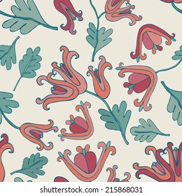 Seamless elegant pattern with decorative flowers 
