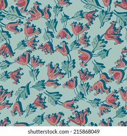 Seamless elegant pattern with decorative flowers 