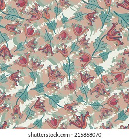 Seamless elegant pattern with decorative flowers 
