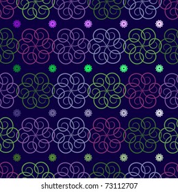 Seamless elegant pattern with flowers and stars