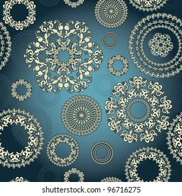Seamless Elegant Pattern With Hand-Drawn Detailed Round-Laces