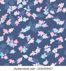 Seamless elegant pattern in tropical cute flowers. Mallow hibiscus blossom. Floral background for swimsuit, textile, wallpaper, pattern fills, covers, surface, print, gift wrap, scrapbooking,decoupage