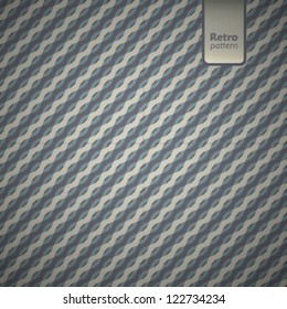 Seamless elegant and simple diagonal pattern with waves. Vector.