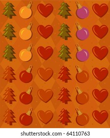 Seamless with elements of Christmas theme.Vector pattern.