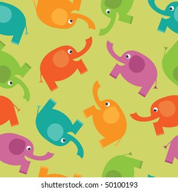 seamless elephant swatch background with clipping mask