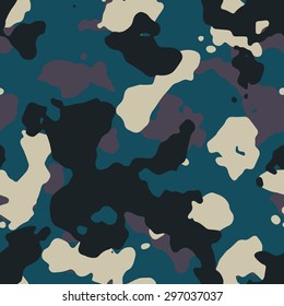 Seamless elite police fashion blue black and beige camouflage pattern vector