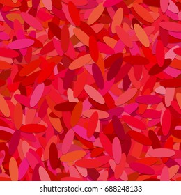Seamless ellipse background pattern - vector graphic from rounded shapes in red tones