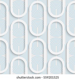 Seamless Ellipse Pattern. Abstract Tracery Background. Modern Stylish Wallpaper. 3d Delicate Design
