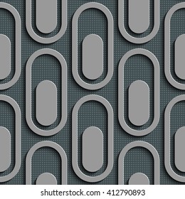 Seamless Ellipse Pattern. Vector Gray Background