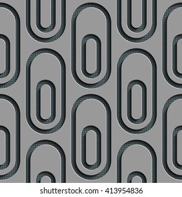 Seamless Ellipse Pattern. Vector Gray Background
