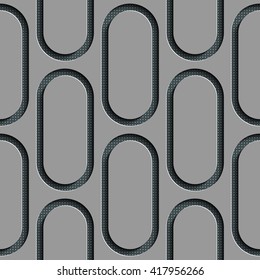 Seamless Ellipse Pattern. Vector Gray Background