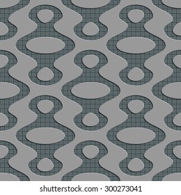 Seamless Ellipse Pattern. Vector Soft Background. Regular Gray Texture