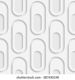 Seamless Ellipse Pattern. Vector Soft Background. Regular White Texture