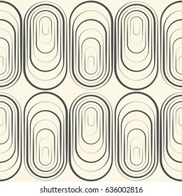 Seamless Ellipse Wallpaper. Abstract Geometric Ornament. Vector Regular Texture