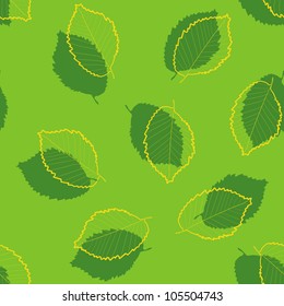 The seamless with elm leaves
