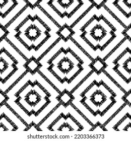 Patrón blanco y negro sin bordes. Ornamento geométrico simple. Impresión para textiles para el hogar, embalaje. Ilustración vectorial.