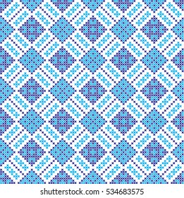 Seamless embroidered cross national pattern