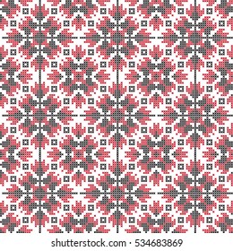 Seamless embroidered cross national pattern