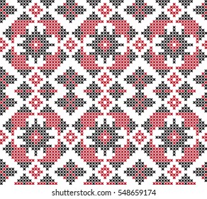 seamless embroidered cross-stitch ornament national pattern