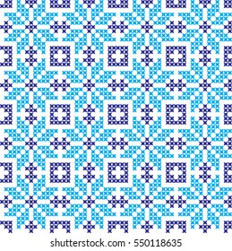 seamless embroidered cross-stitch ornament national pattern