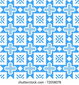 seamless embroidered good like handmade cross-stitch ethnic Ukraine pattern